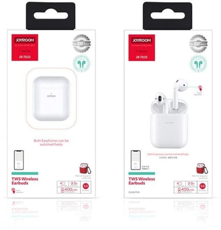 جوي روم | الاصلي سماعة بلوتوث ابيض JOYROOM | Original JR-T03S TWS Bluetooth Earphones 5.0 White