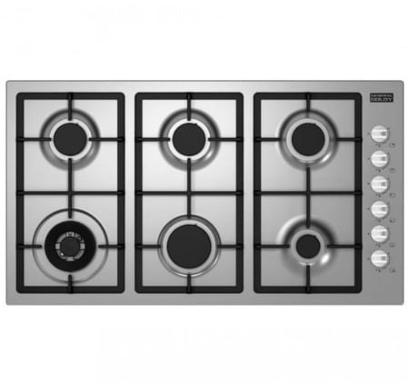 سطح BELLA بيلا - 90 سم - 4 عين غاز هيفي ديوتي . 2 عين سيراميك . شعلة ثلاثية . صمام أمان كامل . اشعال ذاتي . صنع في إيطاليا - B90GVR42H