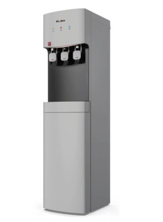 البا الايطالية - برادة مياه تصميم لون رمادي - تحميل علوي - قدرة التبريد: 5,0 لتر/ساعة من 6 إلى 10 درجة مئوية قدرة التسخين: 5,0 لتر/ساعة من 85 إلى 95 درجة مئوية -