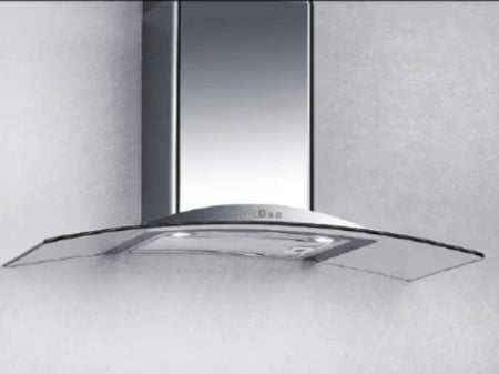 إلبا الايطالية شفاط جدارى زجاجي 90 سم تدفق الهواء 1000 م 3 / ساعة محرك ألومنيوم ، زر التحكم 4 سرعات حساس ال سى دى باللمس مؤقت (مفتاح إلكتروني فقط) مؤقت المروحة لمدة (15 ) دقيقة – ثم فصله فلاتر استنلس استيل، - HEN91