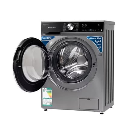 جنرال سوبريم غسالة تعبئة أمامية 8 كجم غسيل / 6 كجم تنشيف إنفيرتر ،فضي غامق, GSFLA0806DM