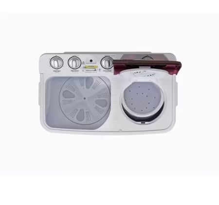 جنرال سوبريم , غسالة نصف أوتوماتيك حوضين ,8 كجم ,ابيض/أحمر , GSTT80TR