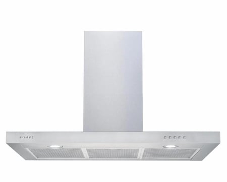 شفاط بومبي POMPE ايطالي - قوة شفط 1200 - حرف تي 90 سم - •إضاءة لون ابيض •عدد 2 فلتر كربون •عدد 3 فلتر ألمنيوم •4 طبقات مغطى ستانليس ستيل - PHT90