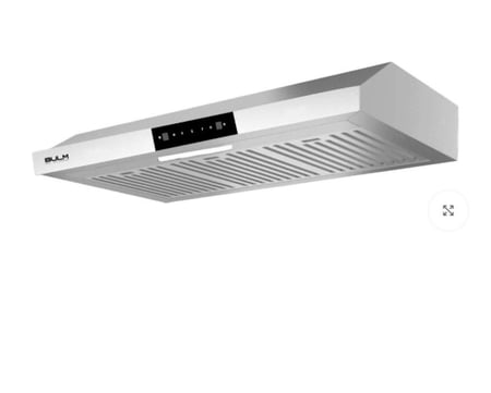 شفاط BULM بولم - 90 سم - تصميم ستانلس ستيل تدفق الهواء جيد شاشة زجاجية تحكم لمس | ٣ سرعات الإضاءة مصباح LED شفط جيد مع مستوى ضوضاء أقل ٣ فلاتر فلتر كربون - تكنولوجيا إيطالية - CS-90TOUCH-SS