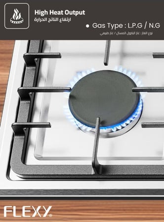 سطح فلكسي 5 عيون غاز شبك تيفال 90 سم  FGS860Kl