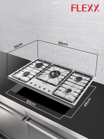 سطح فلكسي 5 عيون غاز شبك تيفال 90 سم  FGS860Kl