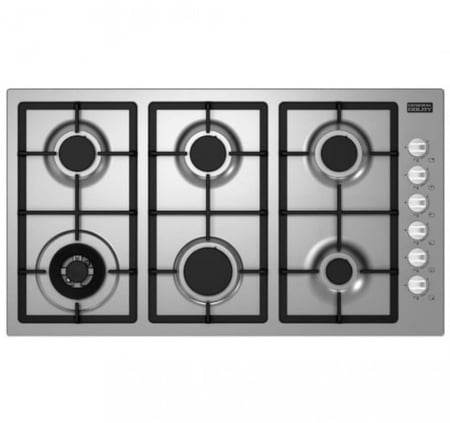 سطح BELLA بيلا - 90 سم - 4 عين غاز هيفي ديوتي . 2 عين سيراميك . شعلة ثلاثية . صمام أمان كامل . اشعال ذاتي . صنع في إيطاليا - B90GVR42H