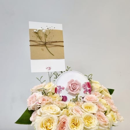 رقة ورد مع شوكولانة بستاني