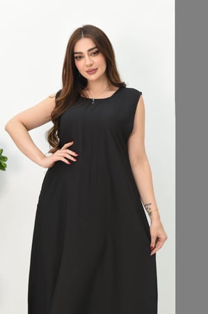 فستان عباية بلون اسود