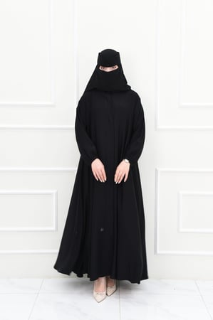 عباية كلوش سادة كم مطاط