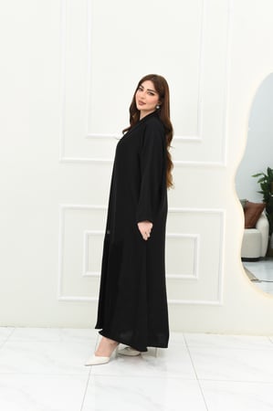 عباية جاكار بنقوش مربعات وكسرات مع كول شال فخم