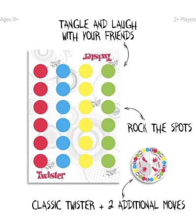 لعبة تويستر الكلاسيكية الممتعة Twister