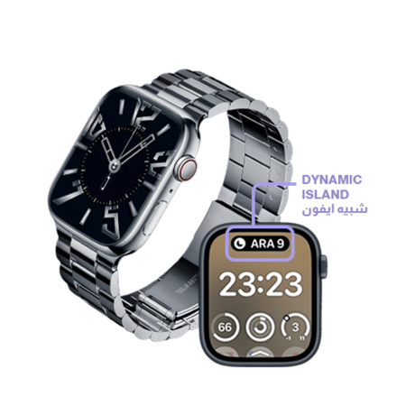 افضل ساعة ذكية بميزة النوتش شبيهة ايفون مع شاشة سوبر اموليد تدعم الاشعارات مع هدية ايربودز مميزة من فان فون