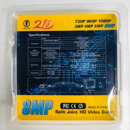 فيديو بالون لتوصيل اشارة الكاميرات باستخدام كيبل الشبكة