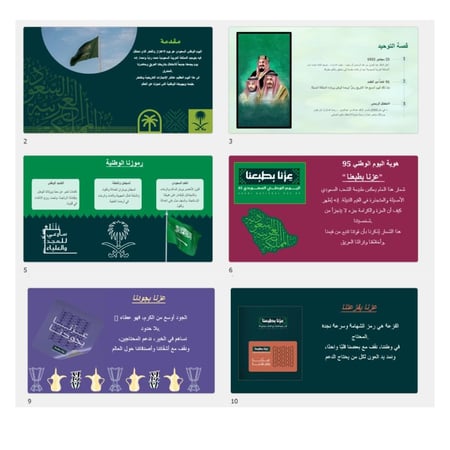 عرض بوربوينت عن اليوم الوطني السعودي 95 تسليم فوري