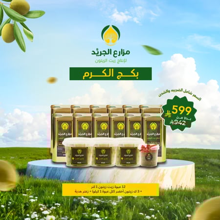 زيت زيتون 12 عبوة