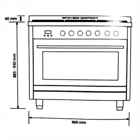 فرن ماستر جاز 60*90 سم سيراميك C96E5VX