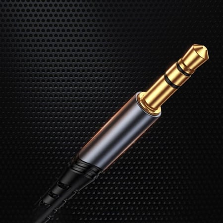 كيبل AUX تايب سي من جيروم (SY-A03) قماشي ضد القطع 1متر JOYROOM SY-A03 1M Type-C To 3.5mm Hi-fi Audio Cable