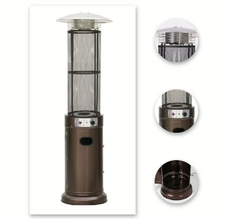 دفاية غاز بطول 1.8 متر وقوة 13KW للجلسات الخارجية والمطاعم والكافيهات والمنازل. ضمان سنتين