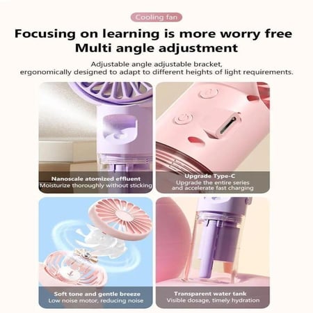 مروحة صغيرة مع رذاذ محمولة شحن رذاذ -spray fan humidifying