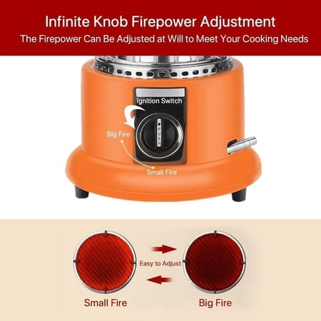 دافور موقد و دفاية غاز متنقلة حجم متوسطة الحجم CAMPING FAMILY CM-36330