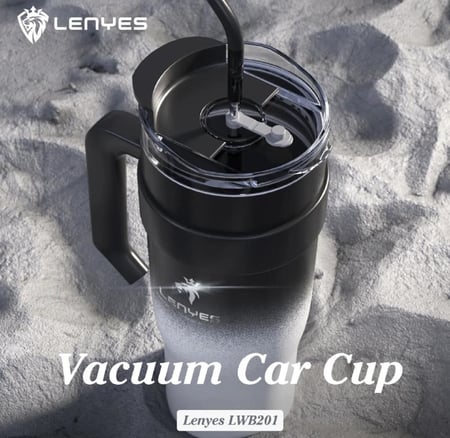 مق رياضي من الستانلس ستيل LENYES مل1200 بألوان مختلفة