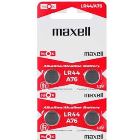 ‏بطاريات الآلة الحاسبة كاسيو CASIO بطاريات مقاس LR44 (10 بطارية) Maxell Batteries Size (LR44)