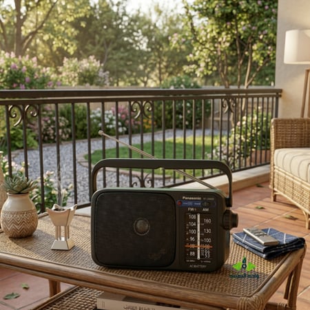 راديو باناسونيك الاصلي FM/AM RF-2400D أسود Panasonic ضمان سنتين