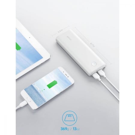 شاحن متنقل انكر باور كور سيلكت 20000- أبيض