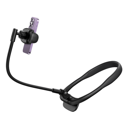 حامل للجوال على الرقبه للتصوير بيسوس حامل جوال كومفورت جوي على الرقبة لون اسود Baseus BS-HP007 ComfortJoy Series Neck Phone