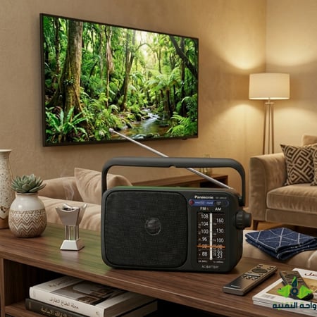 راديو باناسونيك الاصلي FM/AM RF-2400D أسود Panasonic ضمان سنتين