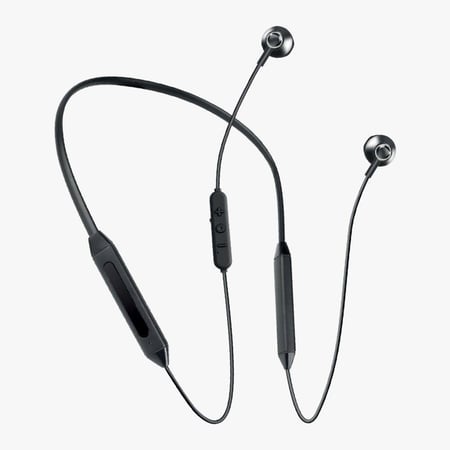 سماعة لاسلكية بلوتوث من DENX تعمل 200ساعه موديل DX645 لون أسود Hanging Neck Earphones