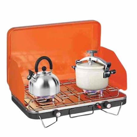موقد عينين للرحلات مناسب للطبخ سهل الحمل  Two burner gas stove DLC-38460