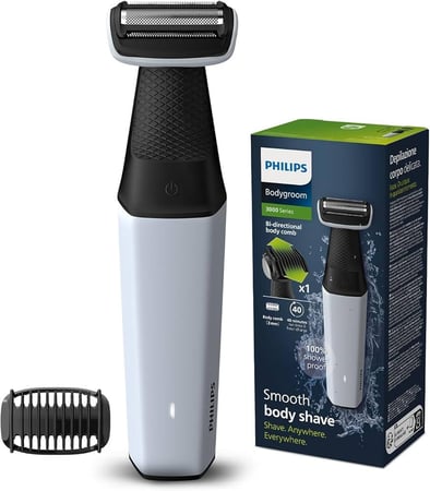 فيليبس ماكينة حلاقة شعر الجسم للرجال ونساء من  PHILIPS Smooth body shave series 3000
