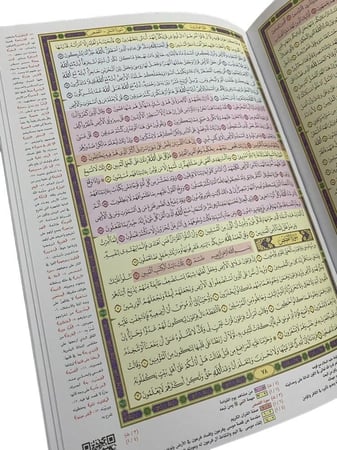 مصحف القيام مع التفسير الموضوعي للآيات وبهامشه تفسير السعدي حجم المصحف 33×25 سم