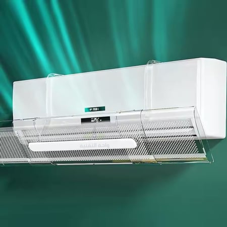 عاكس هواء مكيفات سبيلت بتصميم شفاف يمنع الهواء بشكل مباشر موزع هواء مقاس مرن قابل للتحكم 53 - 94 سم DLC-27100