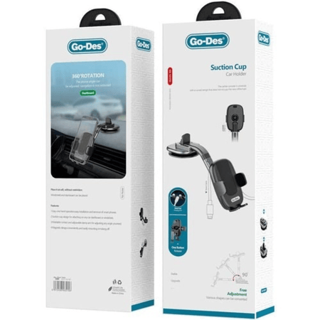 حامل جوال للسيارة 2 في 1 - يثبت على الطبلون او فتحة المكيف من Go-doe GD-HD787