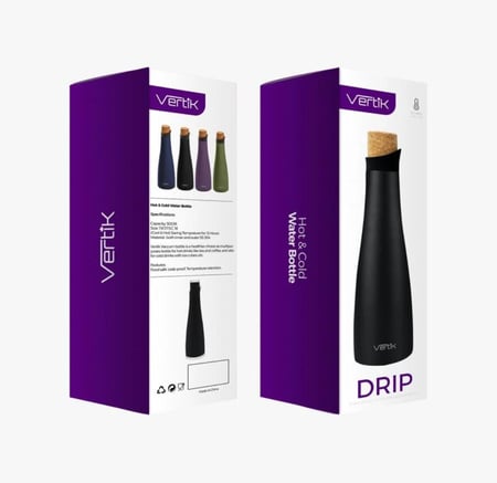 مطارة ماء فيرتيك مق حافظ للحرارة و البرودة لمدة 12 ساعة 500ml شركة Vertik