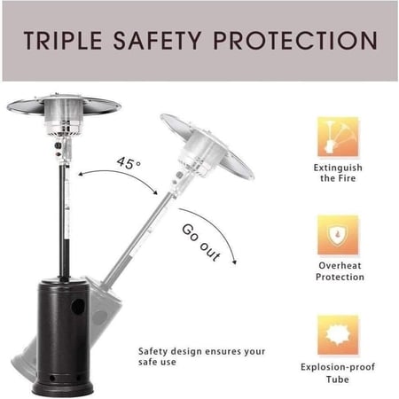 دفاية غاز للجلسات الخارجية بطول 2.21 متر للحدائق والمطاعم بقوة 13kw ماركة CAMPING FAMILY ضمان سنتين