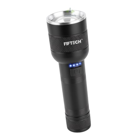 كشافات FIFTECH للبر والكشتات عالية الإضاءة (HIGH LUMEN FLASHLIGHTS) بقوة عالية مع بطارية قابلة لاعادة الشحن