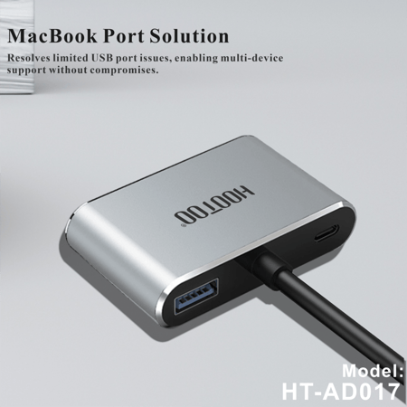 وصلة تايب سي بروجكتر 4 في 1 USB C to HDMI VGA Adapter to hub pd hdtv + vga+usb