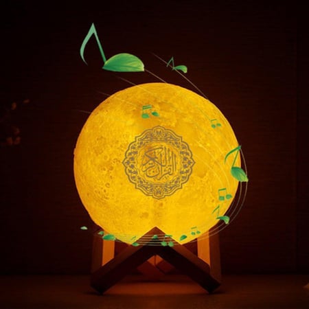 بكج سماعة القران المضيئة تدعم القران كامل مع التفسير والترجمة + القمر المضيء يدعم القران كامل مع التفسير والترجمة - ضمان سنتين