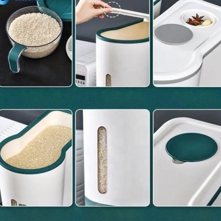 حافظة و موزع الأرز والحبوب متعدد الاستخدام  - 10 كيلو للتخزين الطعام  SY-201