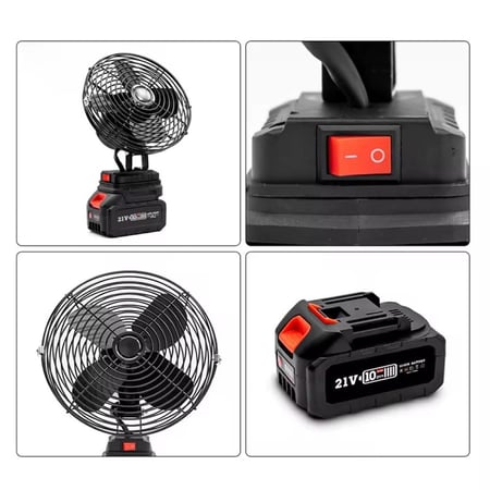 مروحة مدمجة ببطاريات ليثيوم