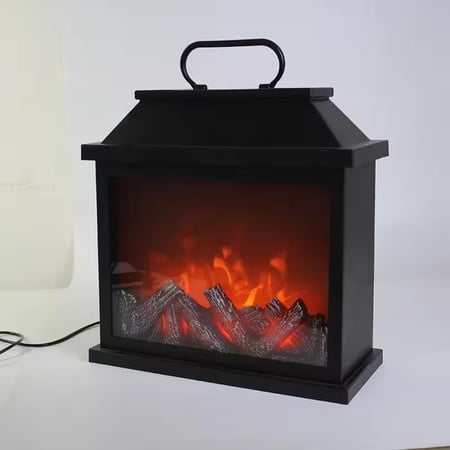 إضاءة LED ديكورية على شكل مدفأة