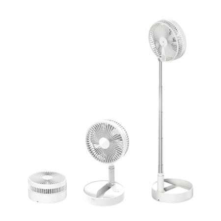 تصميم أنيق لمروحة قابلة للطي بزاوية دوران 180 درجة