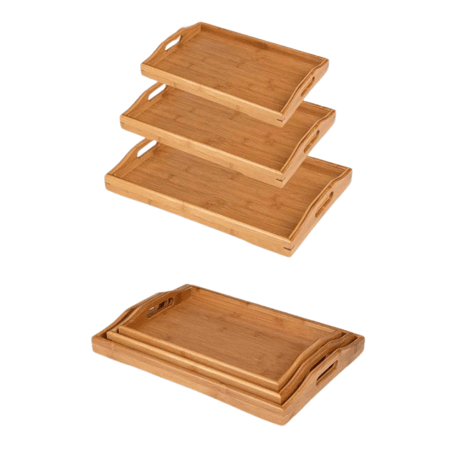 طقم صواني تقديم خشب متجر بكم Bkam