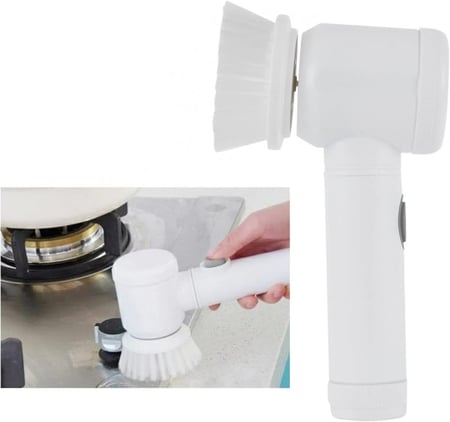 فرشاة تنظيف الكترونية 3 في 1 جهاز تنظيف كهربائي يعمل بالشحن مزود بـ3 رؤوس مختلفة