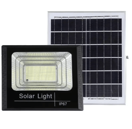 اضاءة خارجية قابلة للتعليق مزودة بألواح تعمل بالطاقة الشمسية بقوة 100 واط وريموت تحكم من دينكس DX2077