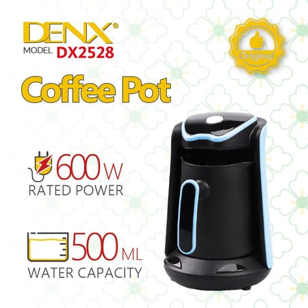 ماكينة صنع القهوة التركية بسعة 500ml بقوة 600 واط من دينكس لون أزرق DX2528